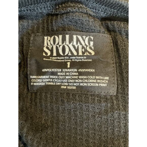 Torrid Rolling Stones Long Sleeve Crop Top Waffle Knit Size 1 - Picture 5 of 6